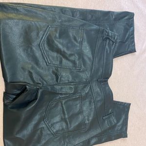 Zara faux leather straight leg pants